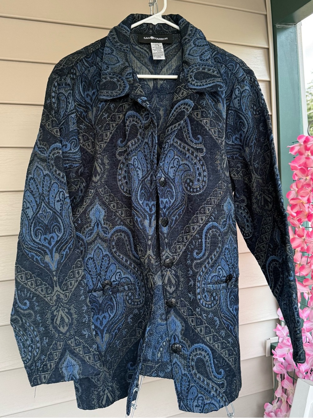 Sag Harbor Vintage Tapestry Paisley Jacket Women’s Size 16 Multicolor
